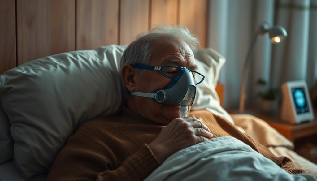 老年人使用睡眠呼吸機圖片 老年人使用睡眠呼吸機圖片