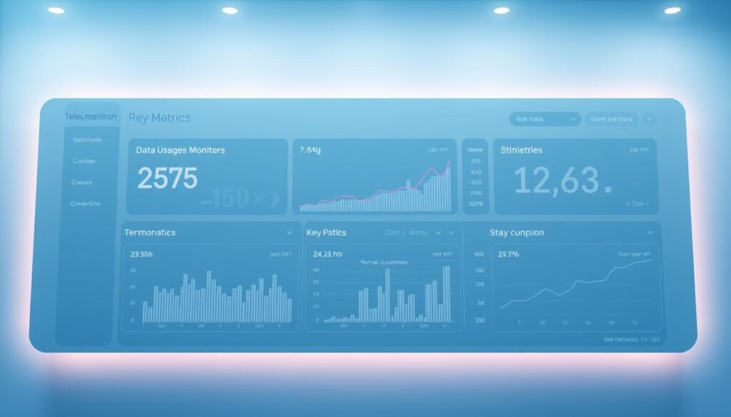 A sleek, minimalist data usage monitoring dashboard showcasing key metrics for a 5G plan, with the Telecombrother brand prominently displayed. The interface features clean typography, intuitive charts, and a streamlined layout that provides at-a-glance insights into data consumption. Soft blue and gray tones create a soothing, professional atmosphere, complemented by subtle lighting and a slightly angled camera perspective to enhance the sense of depth and technology. The overall impression is of a powerful, user-friendly tool that empowers users to stay in control of their 5G data plan. A sleek, minimalist data usage monitoring dashboard showcasing key metrics for a 5G plan, with the Telecombrother brand prominently displayed. The interface features clean typography, intuitive charts, and a streamlined layout that provides at-a-glance insights into data consumption. Soft blue and gray tones create a soothing, professional atmosphere, complemented by subtle lighting and a slightly angled camera perspective to enhance the sense of depth and technology. The overall impression is of a powerful, user-friendly tool that empowers users to stay in control of their 5G data plan.
